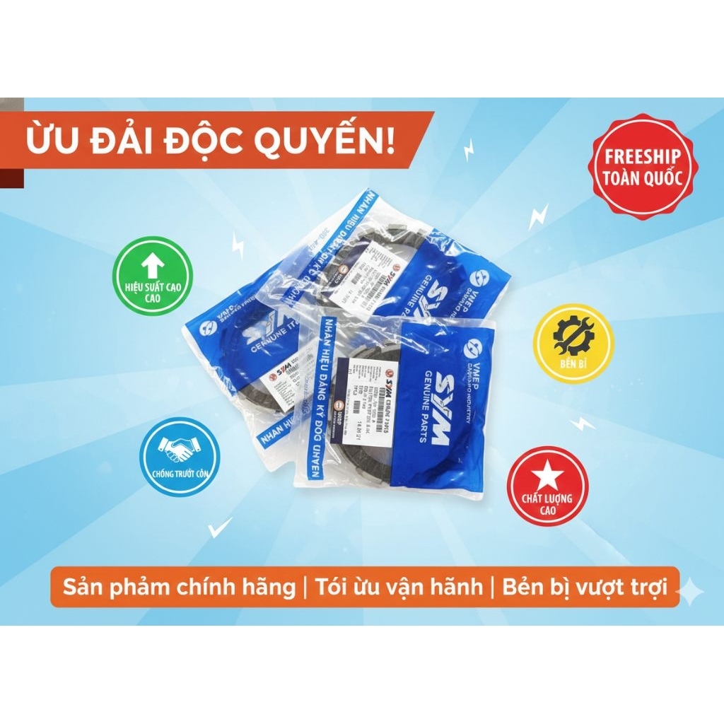 Bộ lá côn zin SYM hàng chính hãng lắp cho dream wave