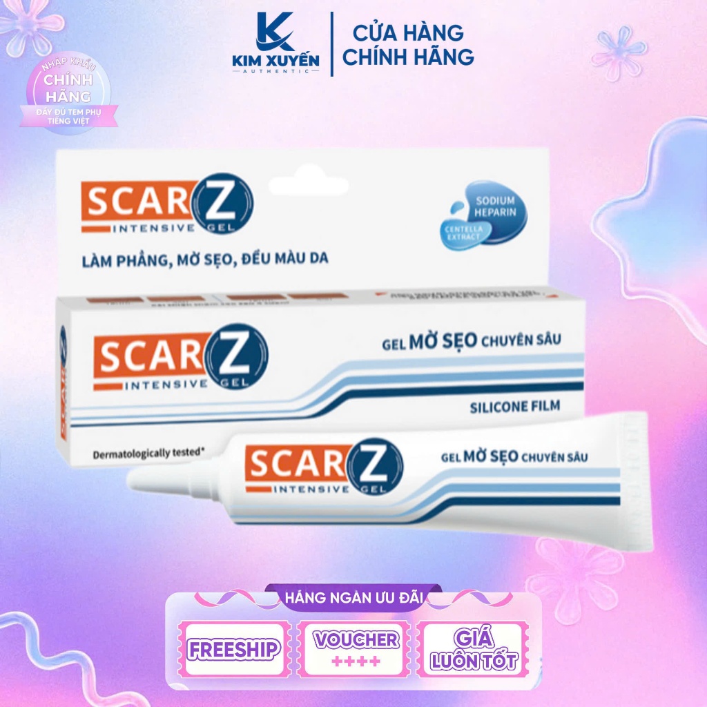 Gel mờ sẹo, liền sẹo chuyên sâu Scarz Intensive 9g
