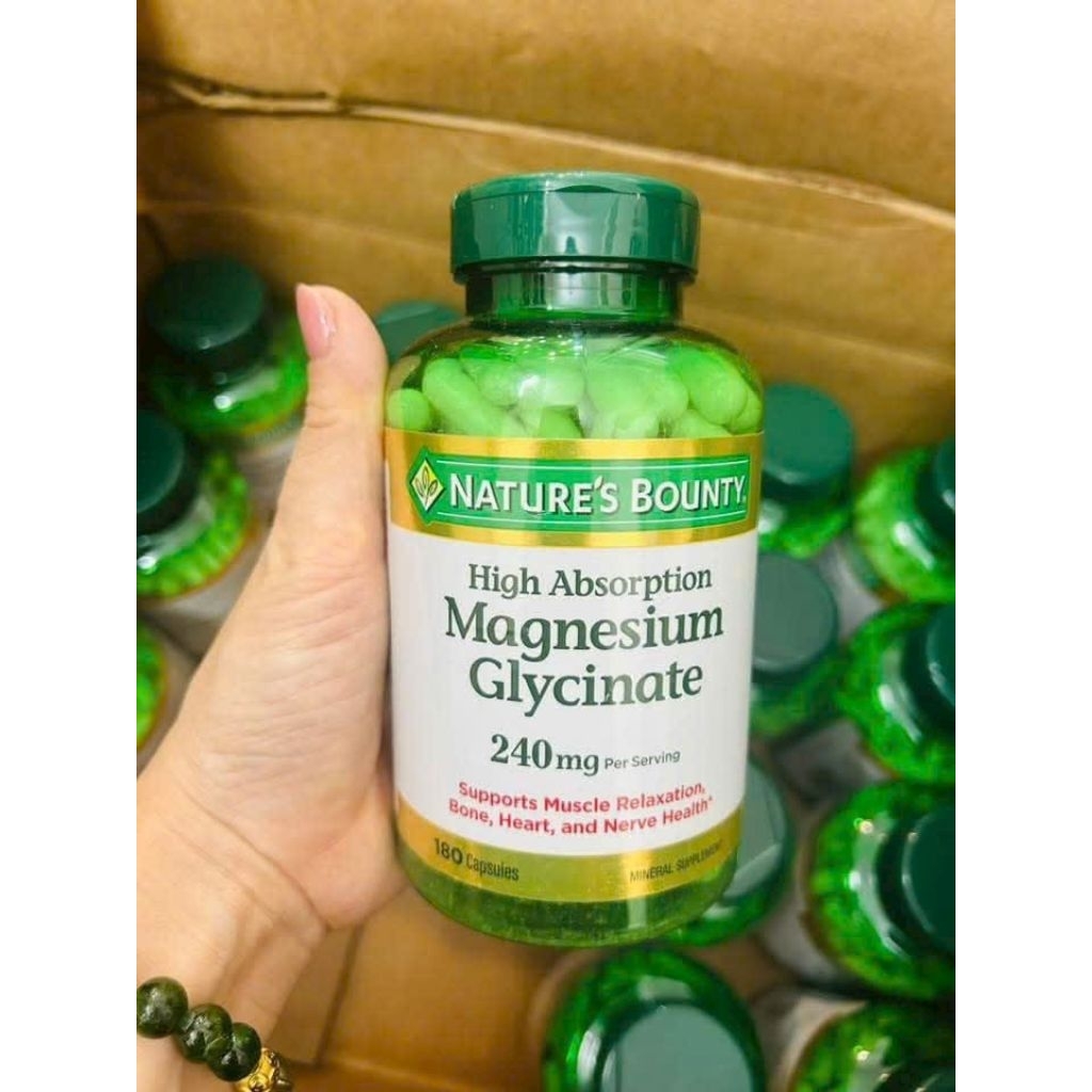 NATURE’S BOUNTY MAGNESIUM GLYCINATE 180 viên Mỹ.