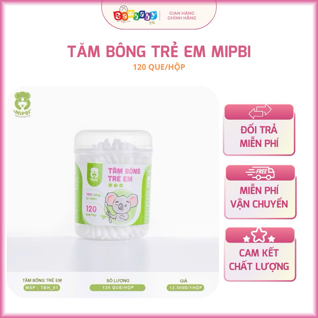 Combo 3 Tăm Bông Trẻ Em Mipbi