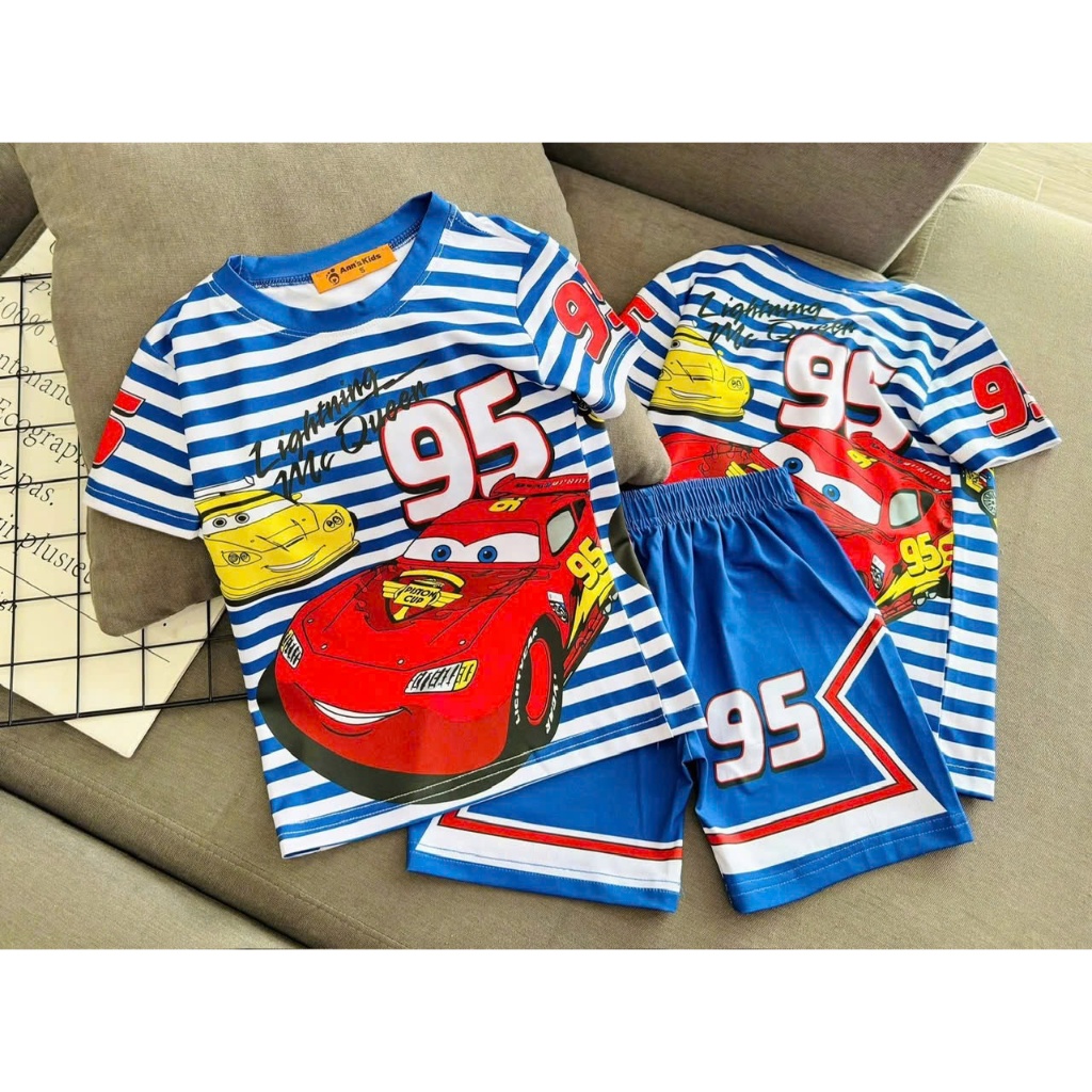 [8-40Kg] Bộ đồ bé Trai quần Lửng in hình 3D HOT TREND chất vải dày mịn thoáng mát được các bé yêu th