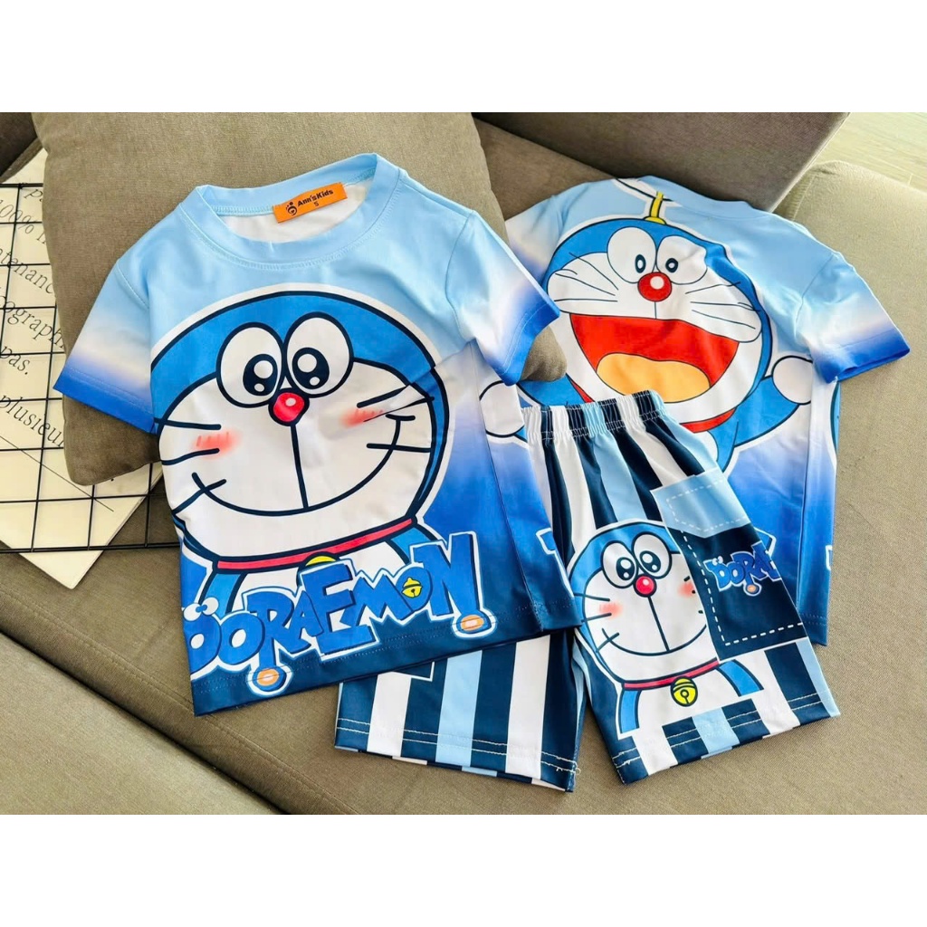 [8-40Kg] Bộ đồ bé Trai quần Lửng in hình 3D HOT TREND chất vải dày mịn thoáng mát được các bé yêu th