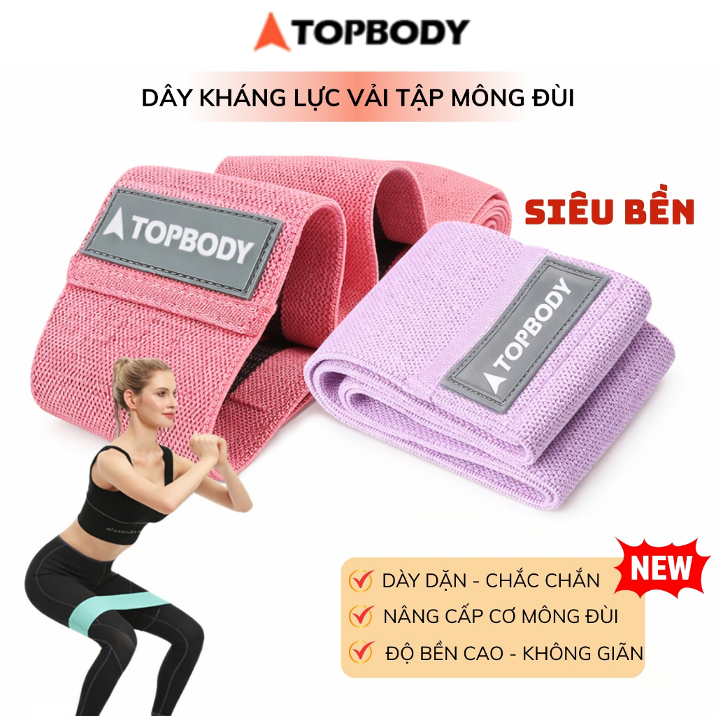 Dây Kháng Lực Tập Gym Topbody Hỗ Trợ Tập Cơ Mông Đùi BAKLU01