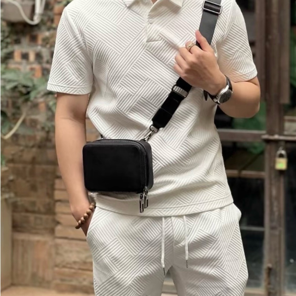 Túi Hộp Đeo chéo Nam Size 21 Có 2 Ngăn Có Thể Đựng Nhiều Đồ Thích Hợp Mang Đi Chơi ,Đi Tiệc ,..