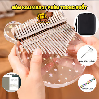 [SẴN]ĐÀN KALIMBA 17 PHÍM Khắc Sẵn Nốt, Đầy Đủ Phụ Kiện, Sách Hướng Dẫn Tự Học, Búa, Dán Phím, Khăn Lau, Dễ Sử Dụng