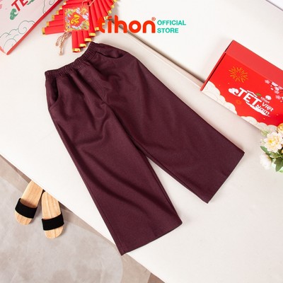 Quần bé gái TIHON cao cấp vải co giãn thoải mái đi học đi chơi form suông dễ mặc QD0744097