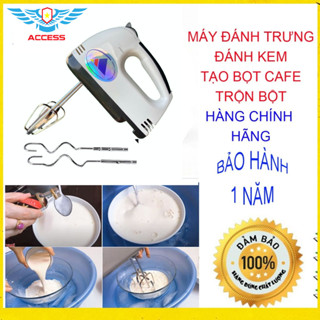 [ BH 1 NĂM ] Máy đánh trứng cầm tay 7 tốc độ - Máy đánh trứng mini, làm kem bơ, máy tạo bọt Chính Hãng