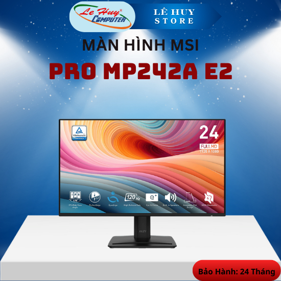 Màn Hình MSI PRO MP242A E2 (23.8 inch - IPS - FHD - 120Hz - 1ms - Speaker) - Hàng Chính Hãng