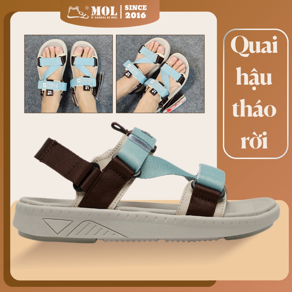 Sandal nam nữ thương hiệu Berich quai chéo BE277 ( quai hậu tháo rời)