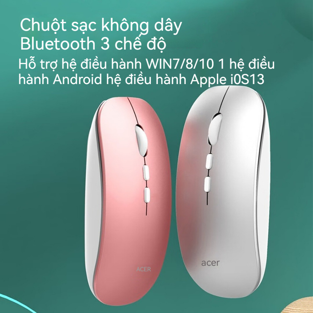 Acer Chuột Không Dây OMR050, 3 Chế Độ, Kết Nối Sạc Pin Đa Năng, Thiết Kế Siêu Nhẹ, 3 Mức DPI, Giảm 35% Áp Lực Cổ Tay | BigBuy360 - bigbuy360.vn