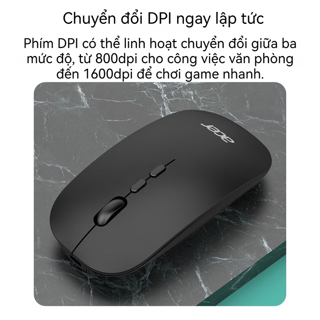 Acer Chuột Không Dây OMR050, 3 Chế Độ, Kết Nối Sạc Pin Đa Năng, Thiết Kế Siêu Nhẹ, 3 Mức DPI, Giảm 35% Áp Lực Cổ Tay | BigBuy360 - bigbuy360.vn