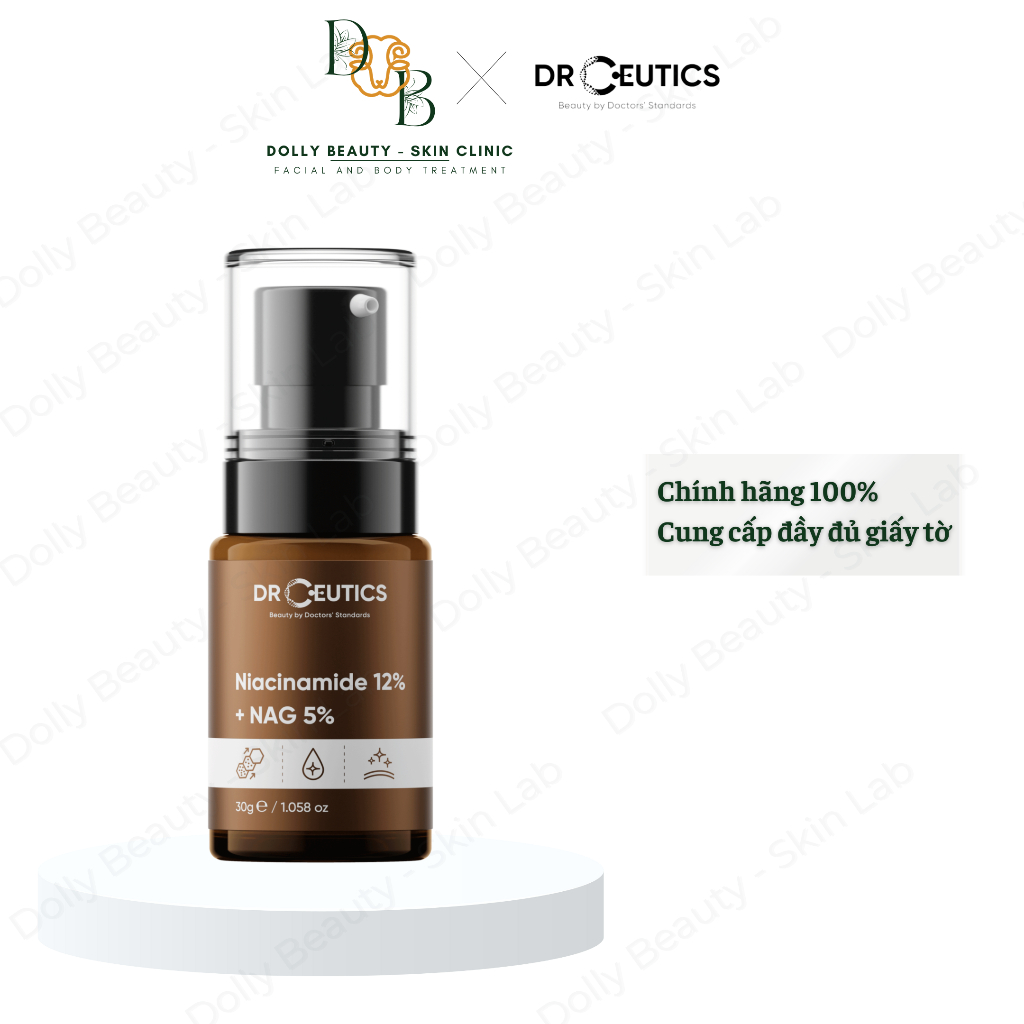[DRCEUTICS] Serum B3 12% Sáng Da Mờ Nám NIACINAMIDE 12% + NAG 5% CLEARING SERUM
