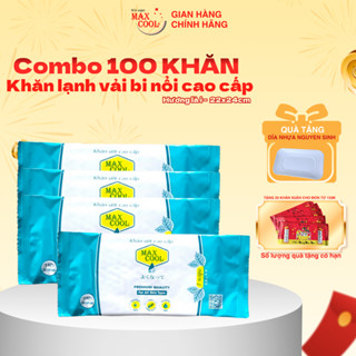 Combo 100 cái khăn ướt 1 tờ MAX COOL (22x24cm) K007 - Hương hoa lài