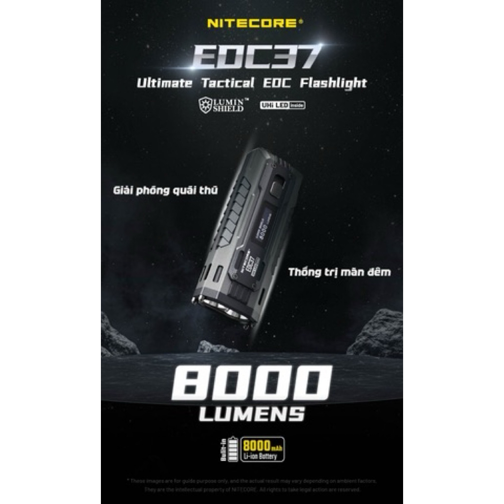 Đèn Pin Cầm Tay NOTICORE EDC-37 với 8000lumen