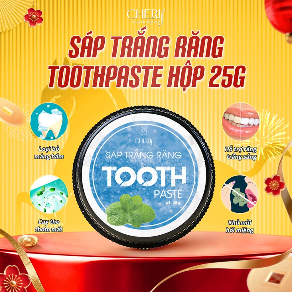 Kem Trắng Răng Dạng Sáp Tooth Paste Yen COSMETIC Làm Trắng Răng Giảm Hôi Miệng Làm Sạch Răng