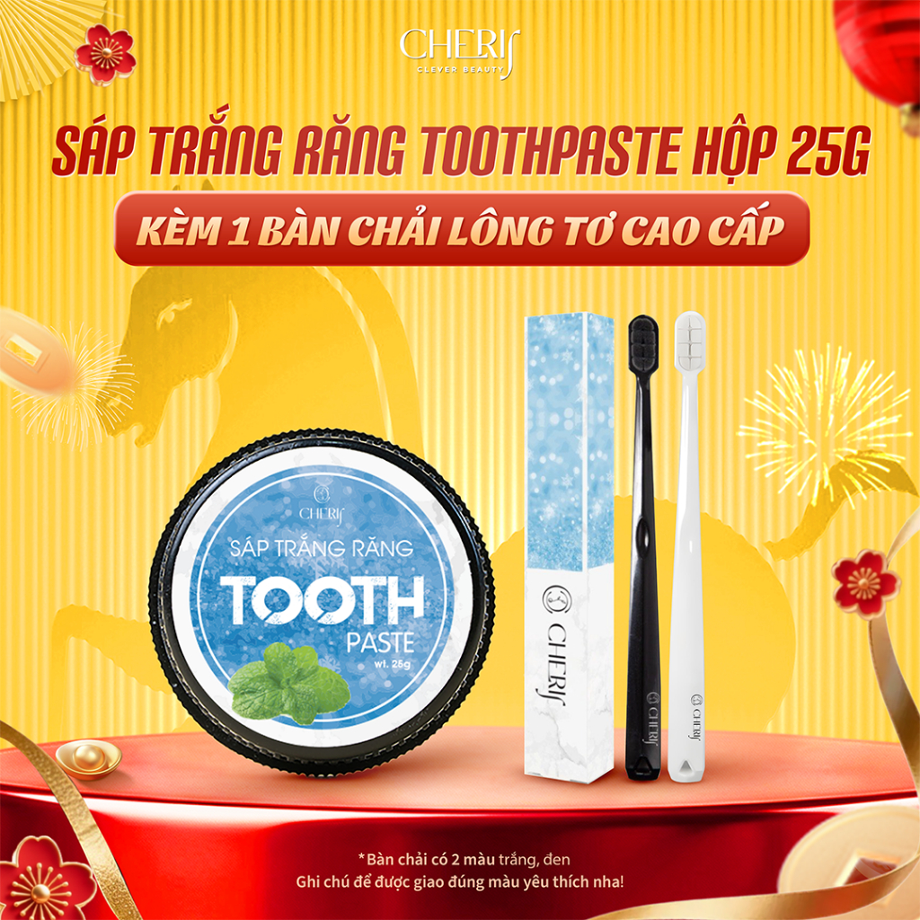 Kem Trắng Răng Dạng SápTooth Paste Yen COSMETIC - LÀm Trắng Răng - Bỏ Mảng Bám  Ngừa Hôi Miệng 25g