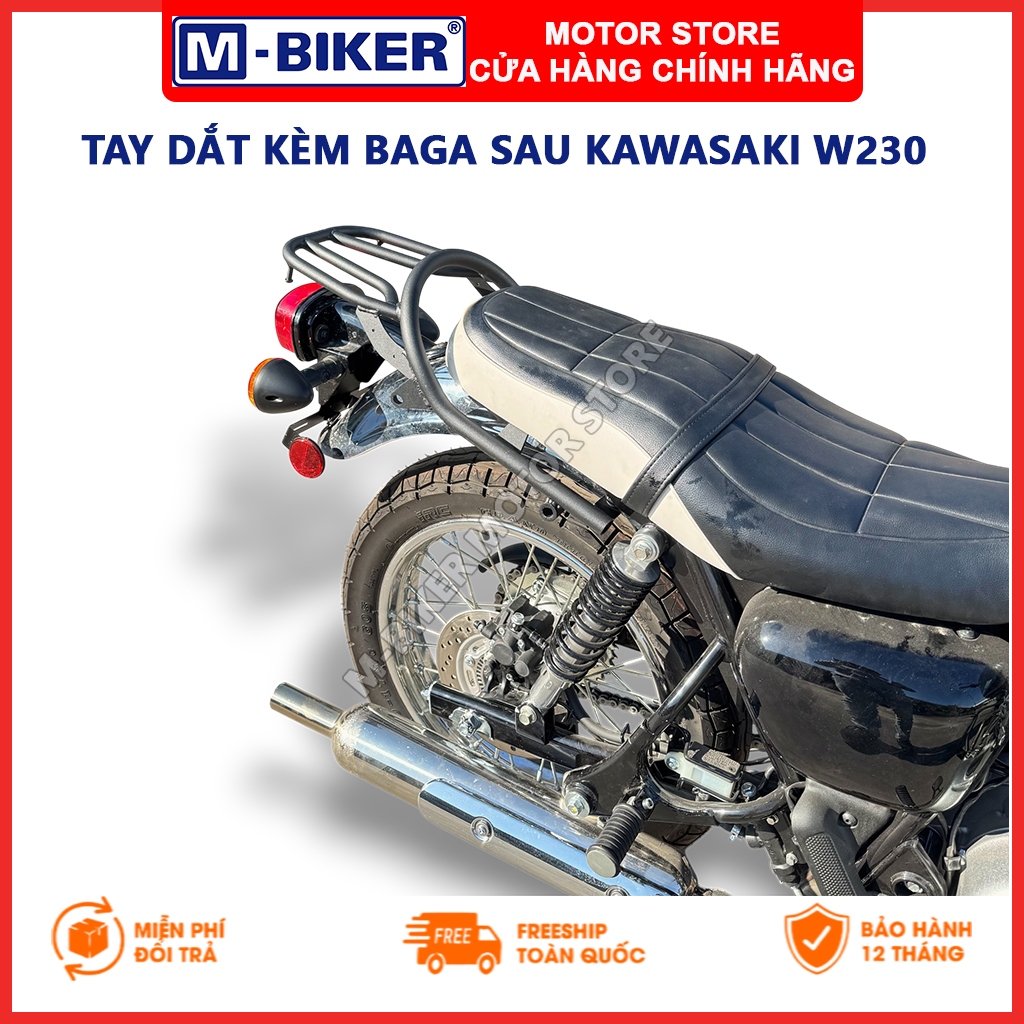 [M-Biker] Baga W230, Tay dắt W230, Baga kèm tay dắt sau dành cho Kawasaki W230