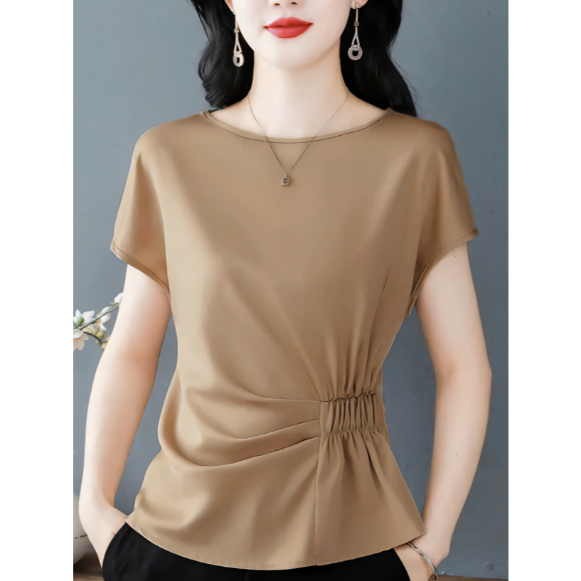 Áo Lụa Mango Nhún Eo Tay Hến Thời Trang Nữ Hot