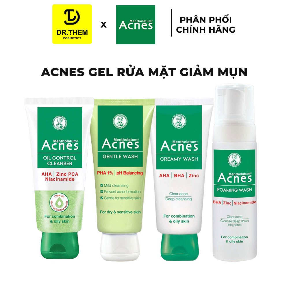 Sữa Rửa Mặt Acnes Kiểm Soát Nhờn,Mụn Acnes Oil Control Cleanser/Creamy Wash/Foaming Wash/Gentle Dr Thêm | BigBuy360 - bigbuy360.vn