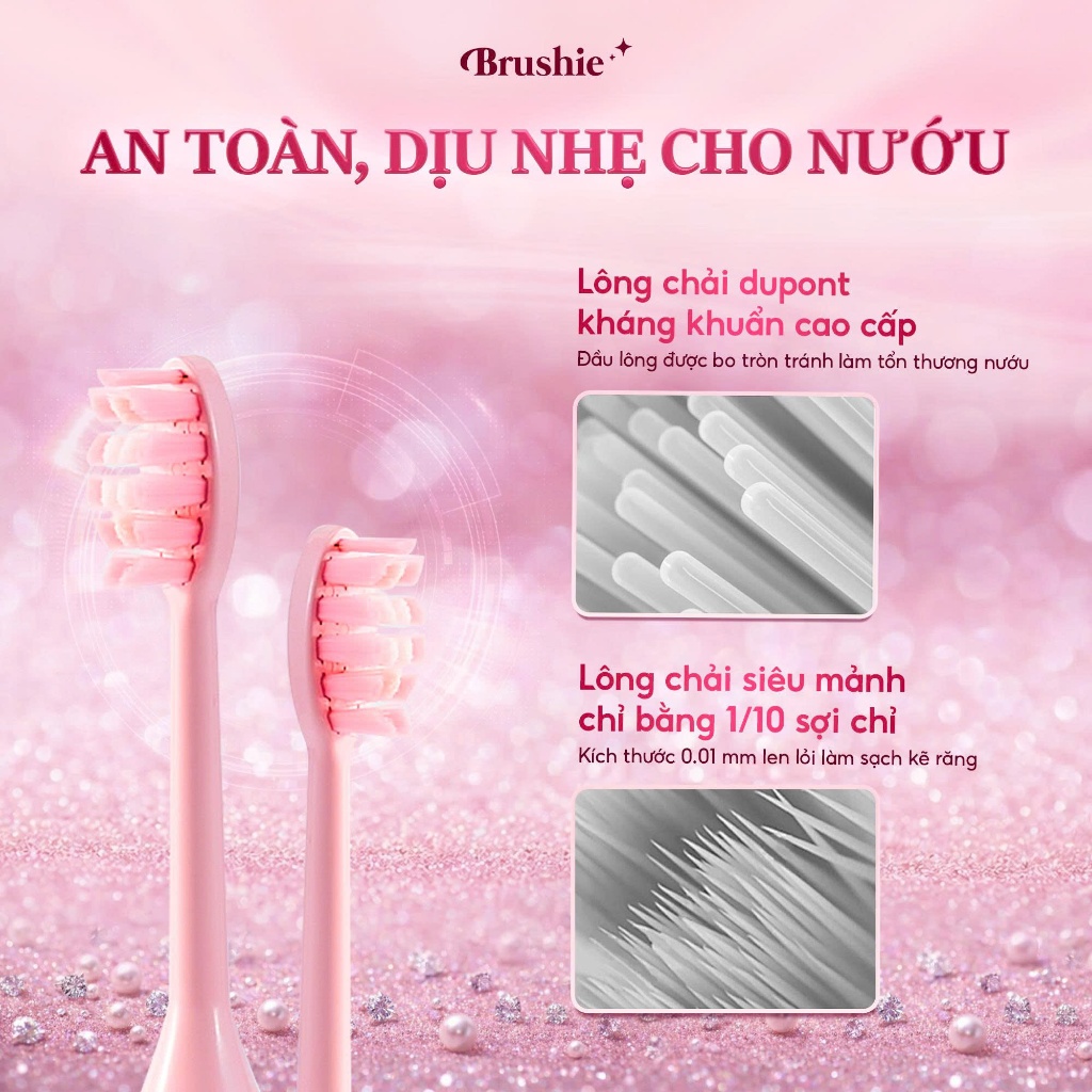 [GIÁ 615K LIVE SHOP] Bàn Chải Điện Brushie Ultra Lông Mềm, Tích Hợp Máy Rửa Mặt, Set Quà Tặng Cho Nữ, Quà Sinh Nhật LIS | BigBuy360 - bigbuy360.vn
