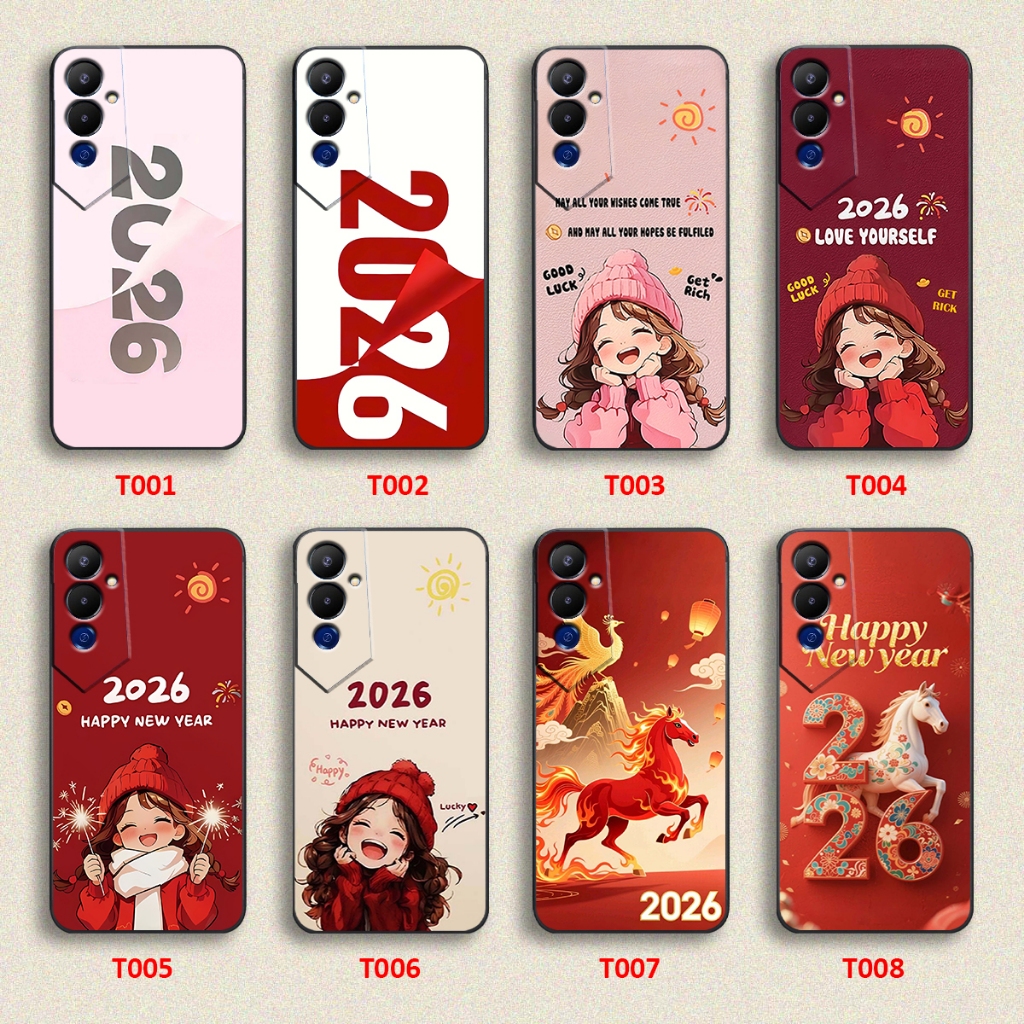 Ốp lưng TECNO POVA 4 / POVA 4 PRO hình happy new yead