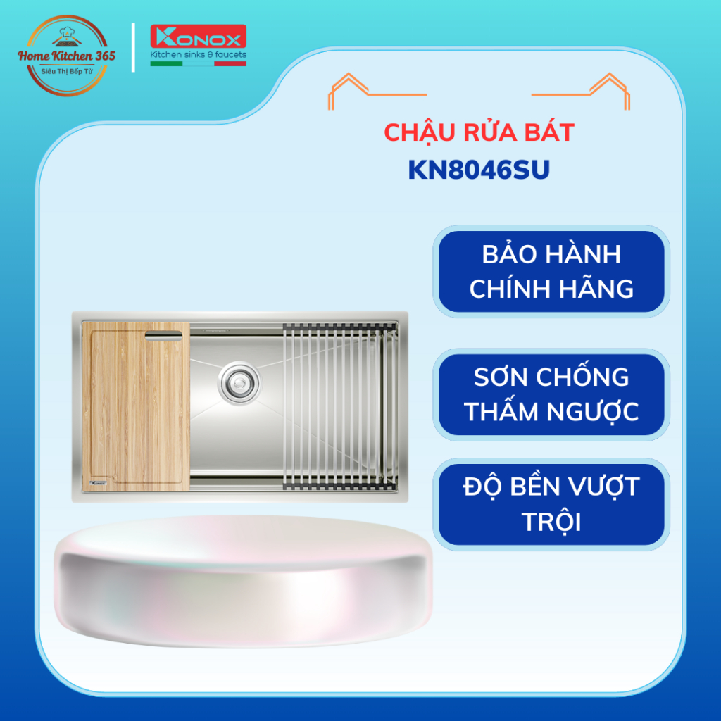 Chậu Rửa Bát Inox Konox KN8046SU –Chính Hãng Konox