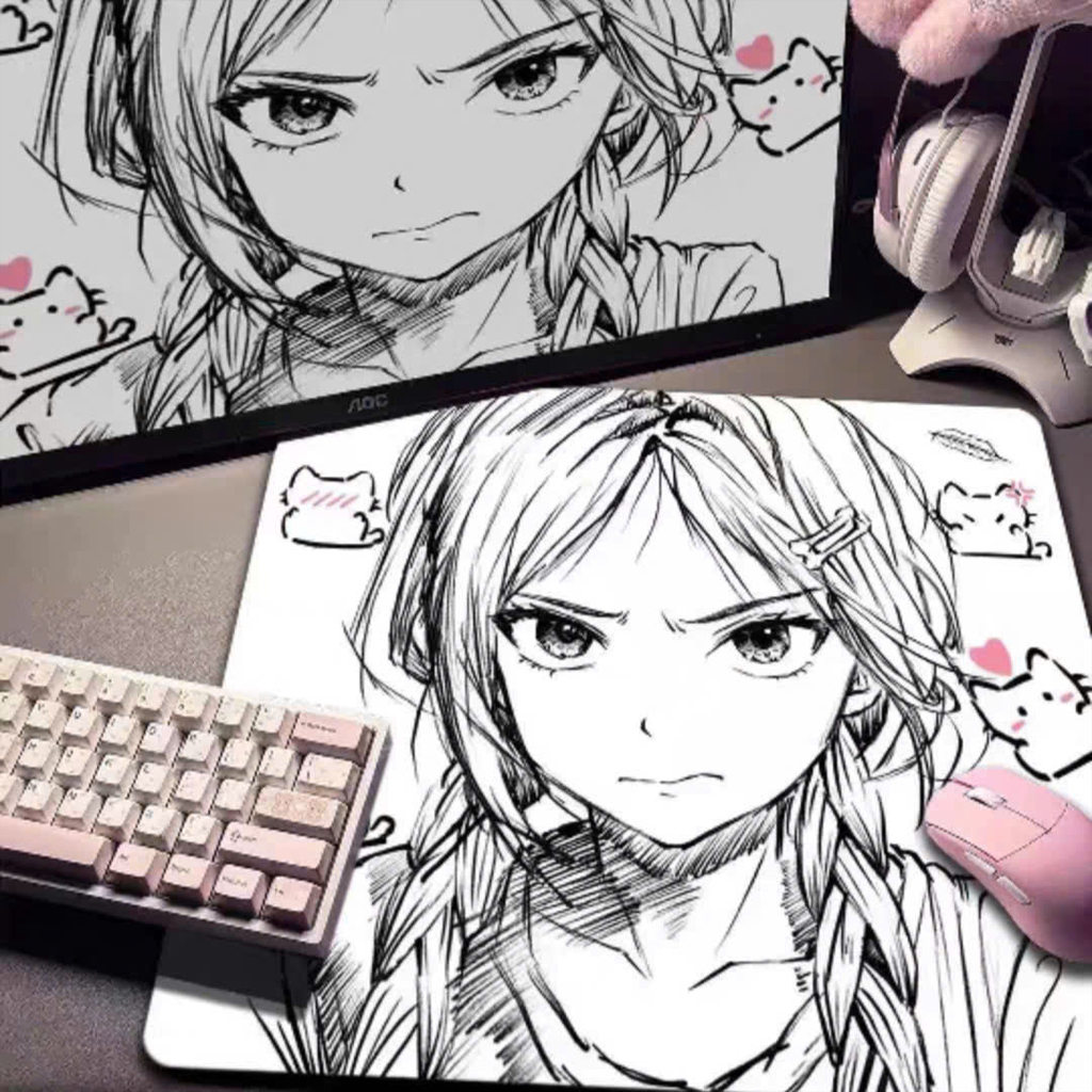 Lót chuột FPS chuyên game Anime Sketch Vua Lót Chuột pad chuột chuẩn gaming dày 3mm chống trượt