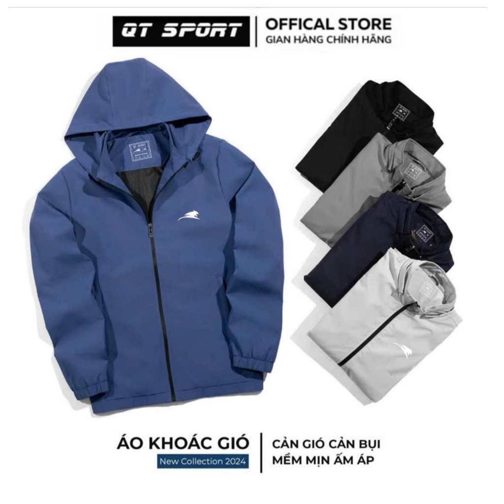 [DEAL ĐỘC QUYỀN TRÊN LIVE] Áo Khoác Jacket Gió Nam QT SPORT Thiết Kế Basic Khỏe Khoắn Phong Cách Trẻ