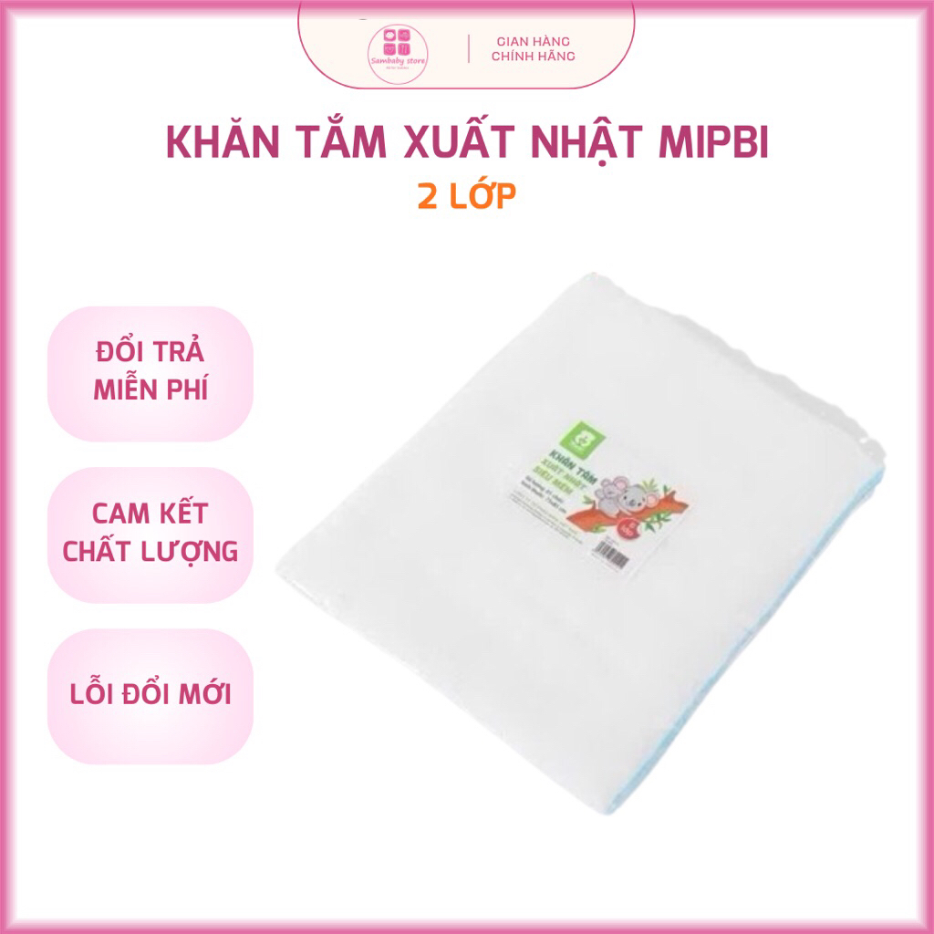 Khăn Xô Tắm Xuất Nhật Mipbi Cho Bé