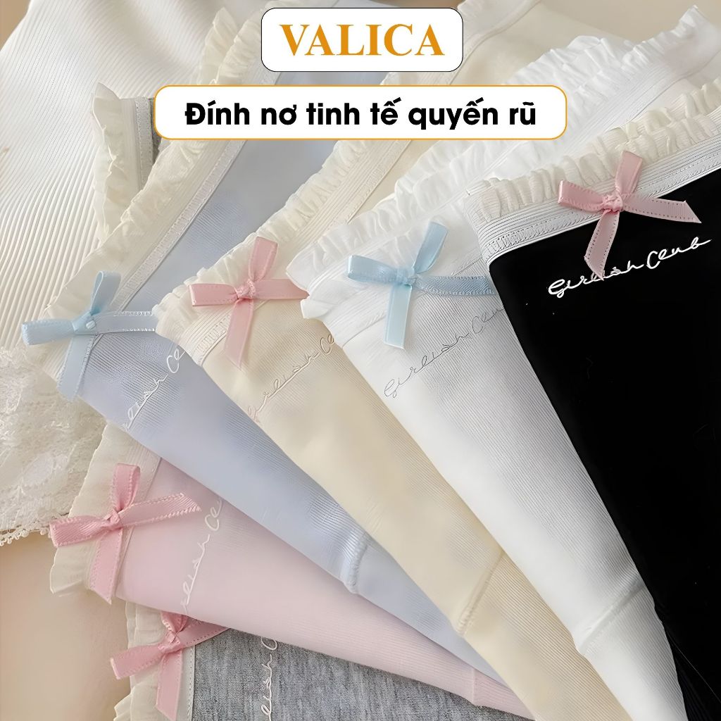 Quần Lót Nữ Cotton Viền Ren Siêu Xinh - Đáy May Kháng Khuẩn Co Giãn Ôm Vừa Vặn VALICA L4119