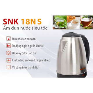 ẤM SIÊU TỐC INOX 1.7 L SUNHOUSE SHD1370, Ấm Siêu Tốc SANAKY SNK18N-1S