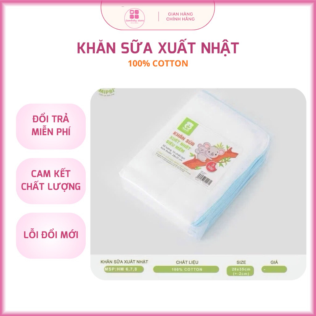 Khăn Xô Sữa Xuất Nhật Cho Bé HM678