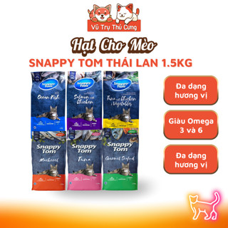 Hạt Snappy Tom topping Cá cơm dành cho Mèo 1.5Kg