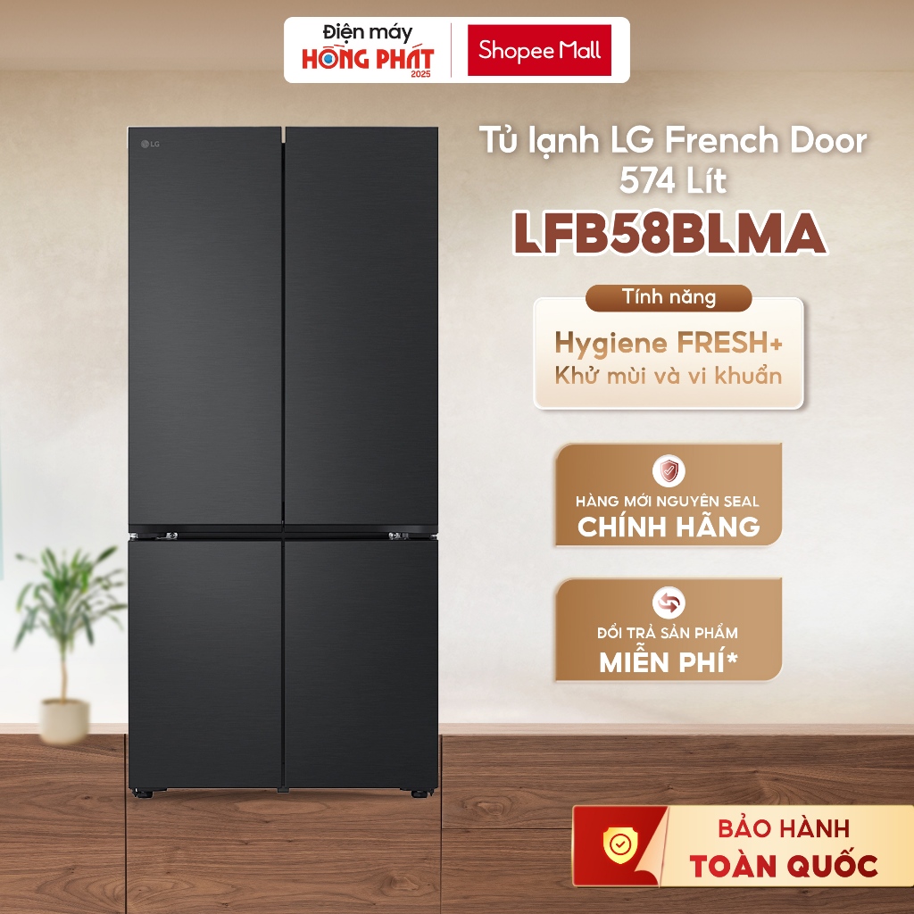 Tủ Lạnh LG French Door Màu Đen Lì 574L LFB58BLMA [FREESHIP HCM]