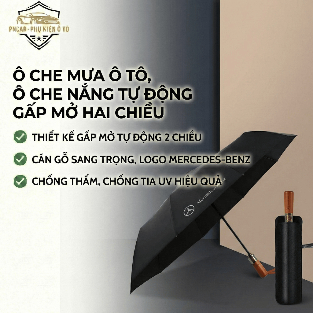 Ô che mưa ô tô tự động gấp mở hai chiều
