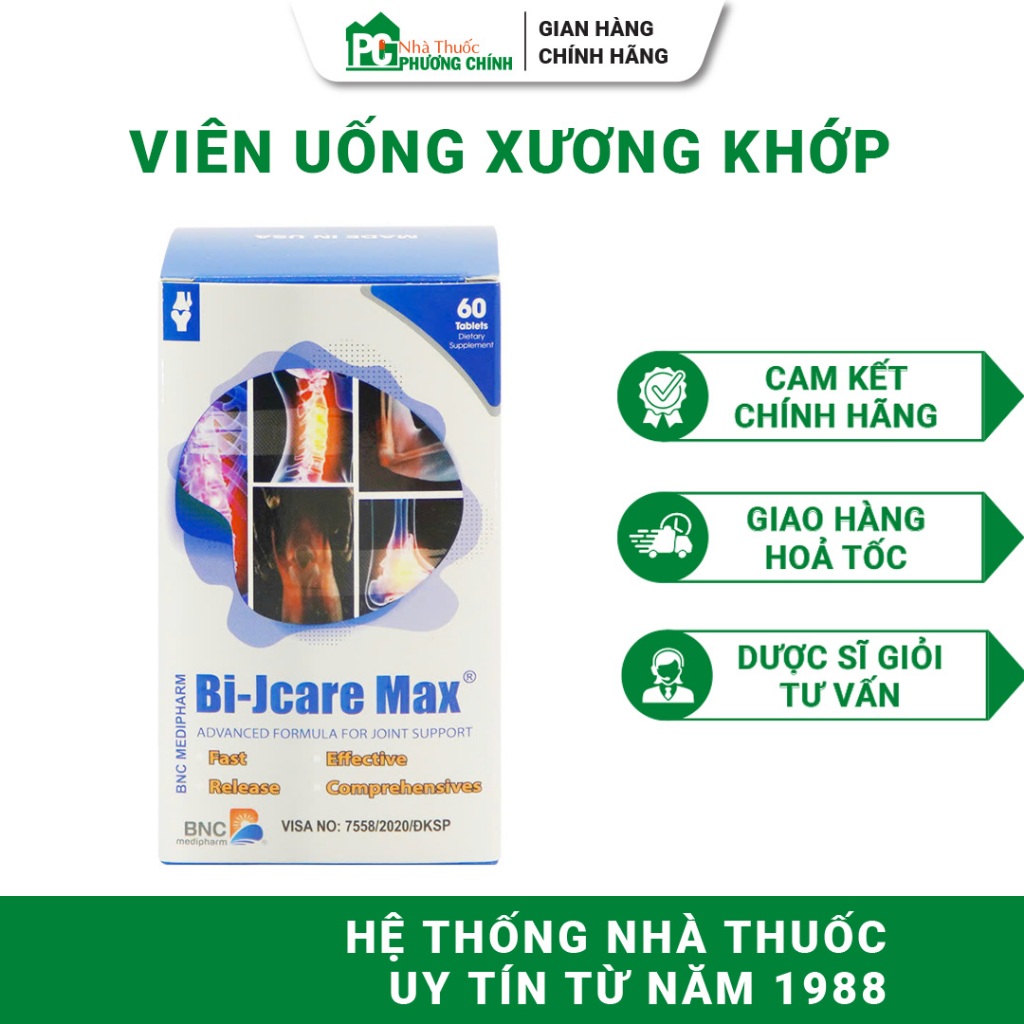 Viên Uống Xương Khớp BNC Medipharm Bi Jcare Max Giúp Giảm Nguy Cơ Thoái Hóa Khớp 60 Viên / 120 Viên