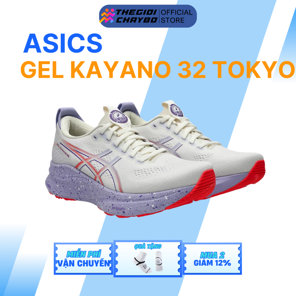 Asics Gel Kayano 32 Tokyo - Giày Chạy Bộ Nam ASICS Êm Ái, Thoáng Khí