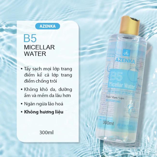 Azenka Nước Tẩy Trang B5 Fresh Make Up Remover 300ml An Toàn Lành Tính Cho Mọi Loại Da Với Vitamin B