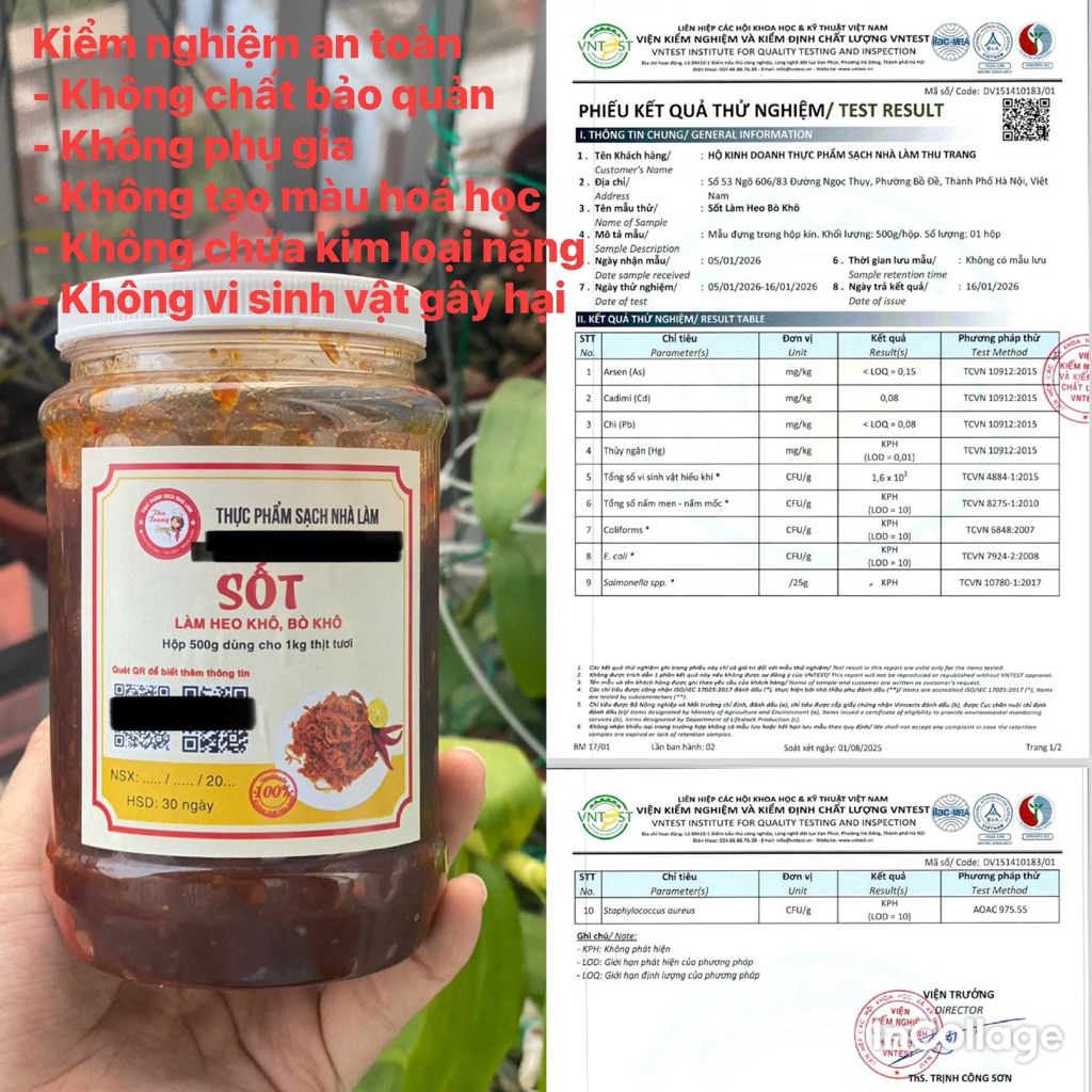 (Kiểm nghiệm an toàn) Sốt gia vị ướp thịt bò khô-heo khô handmade chuẩn vị - hộp 500g