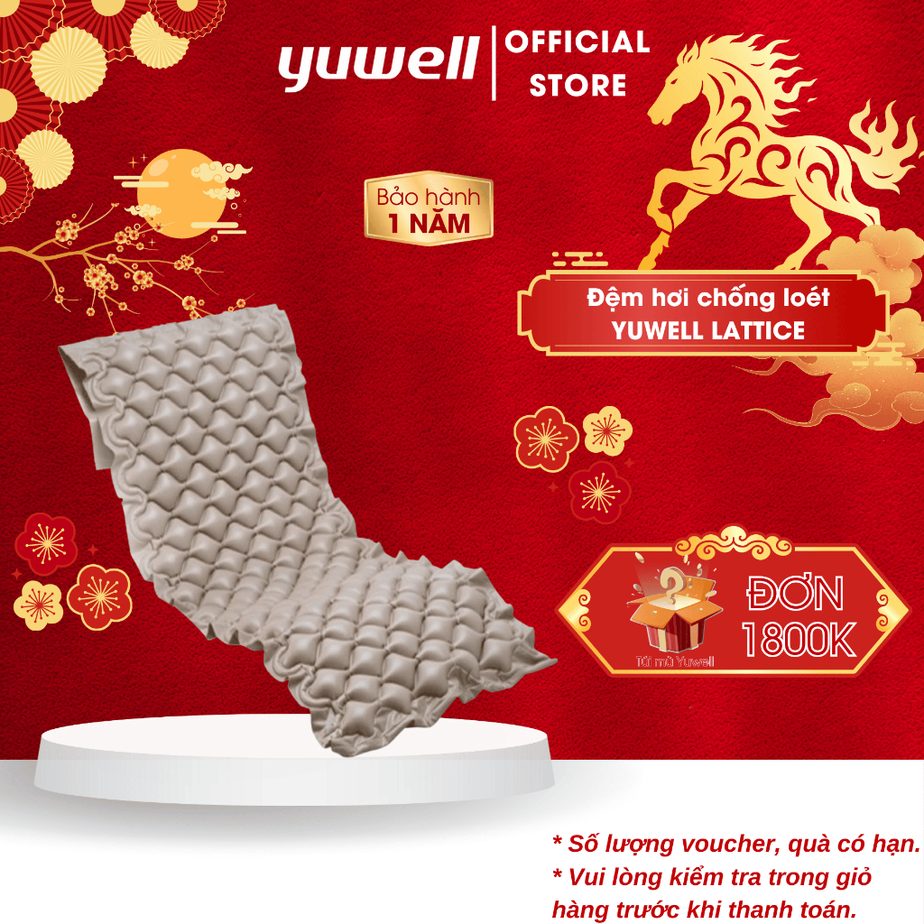 Đệm Hơi Chống Loét Lattice Yuwell - Hỗ Trợ Tốt Nhất Cho Người Già, Người Bệnh - Nhập Khẩu Chính Hãng