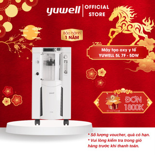 Máy Tạo Oxy Y Tế 93% Yuwell 7F-5DW - Hỗ Trợ Bệnh Nhân Suy phổi, Rối loạn hô hấp - Bảo Hành 1 Năm