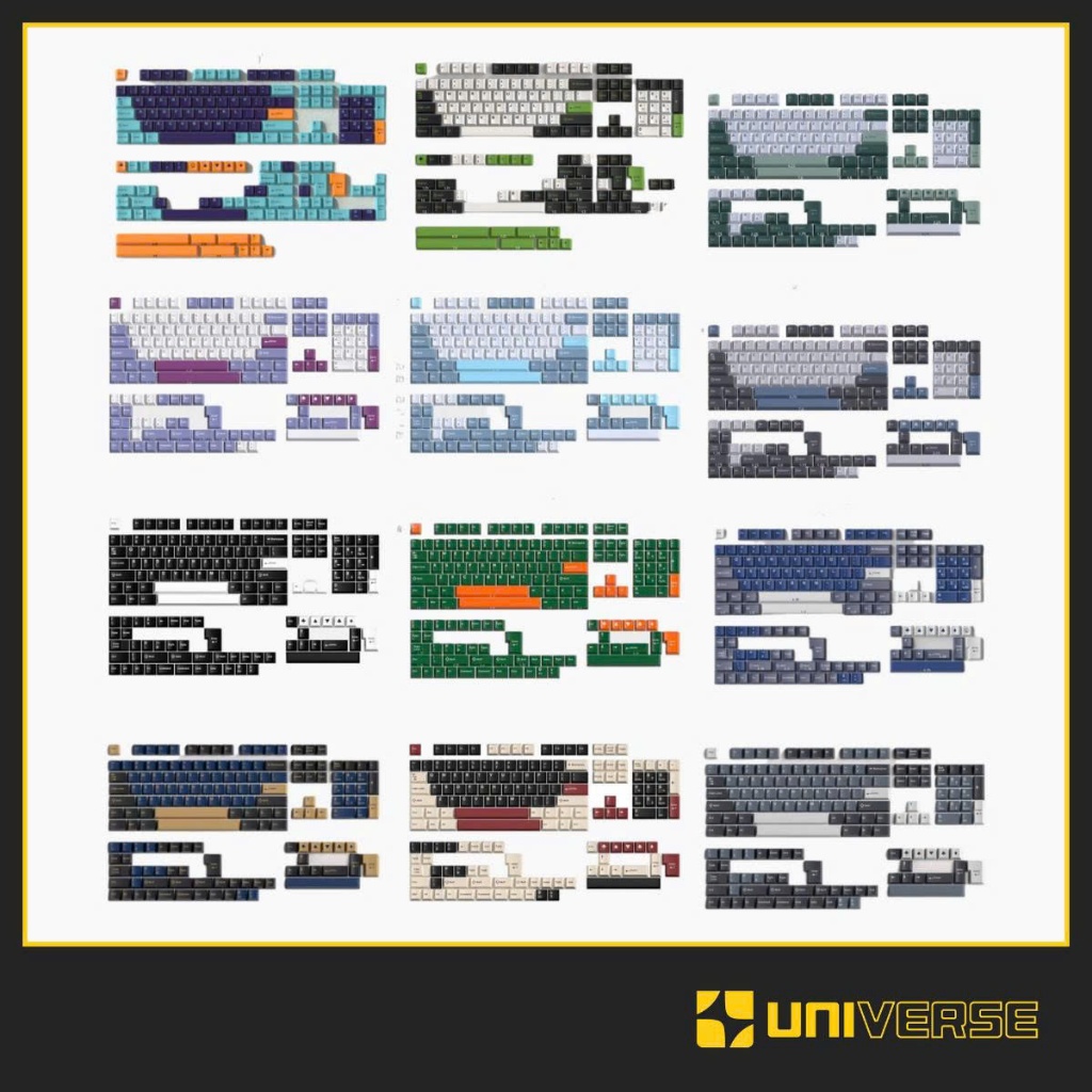 [Tổng Hợp] Keycap Cherry ABS & PBT Doubleshot Profile Cherry 159 Nút bàn phím cơ Keycap Xanh Cam Đen