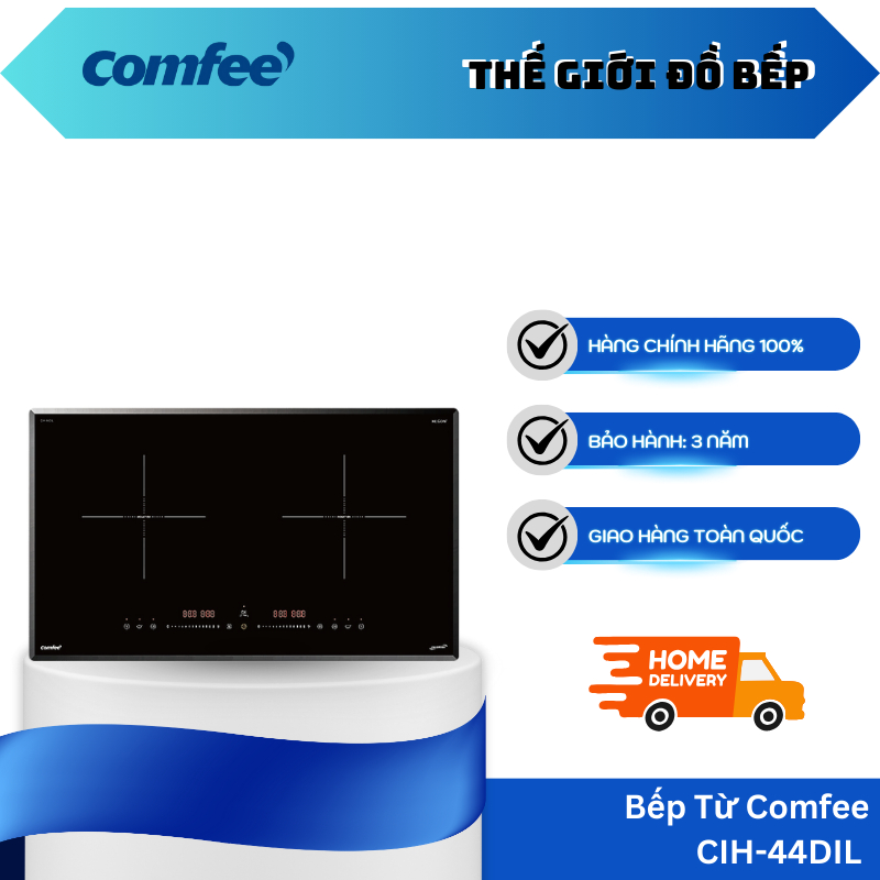 Bếp Từ COMFEE CIH-44DIL  -2 Vùng Nấu – Công Suất 4400W – Lắp Đặt Linh Hoạt – TGB