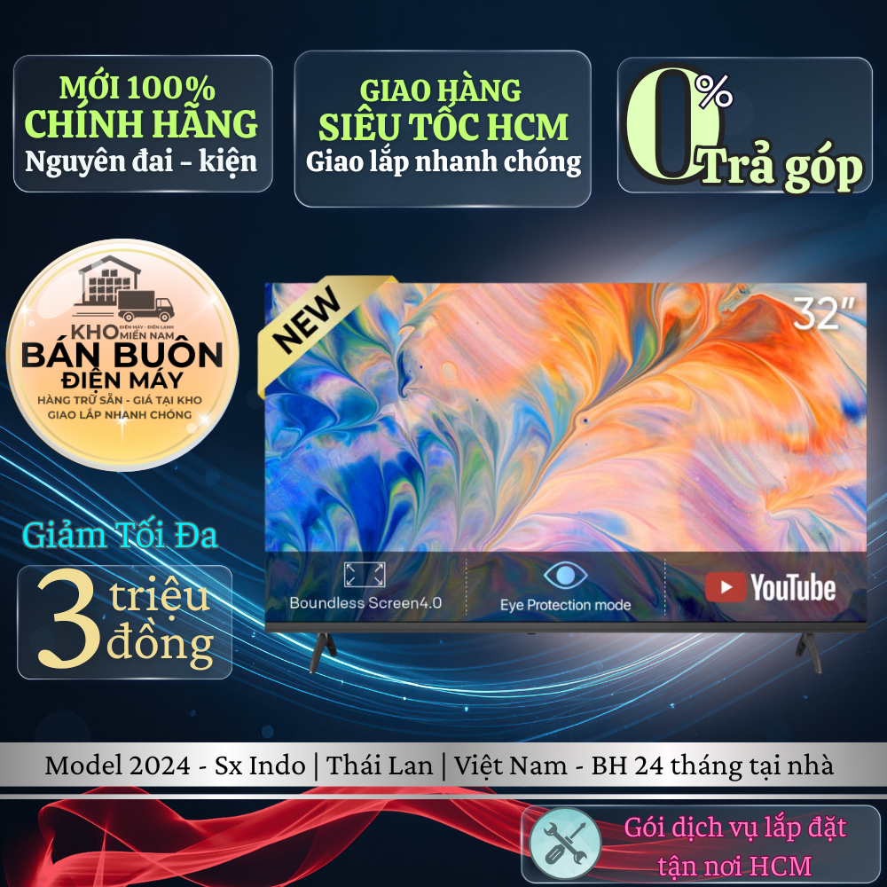 32S3U+ Smart Tivi Coocaa – 32 Inch HD, Âm Thanh Dolby, Bảo Vệ Mắt 32S3U+