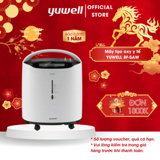 Máy Tạo Oxy Y Tế 93% Yuwell 8F-5AW - Hỗ Trợ Bệnh Nhân Suy phổi, Rối loạn hô hấp - Bảo Hành 1 Năm