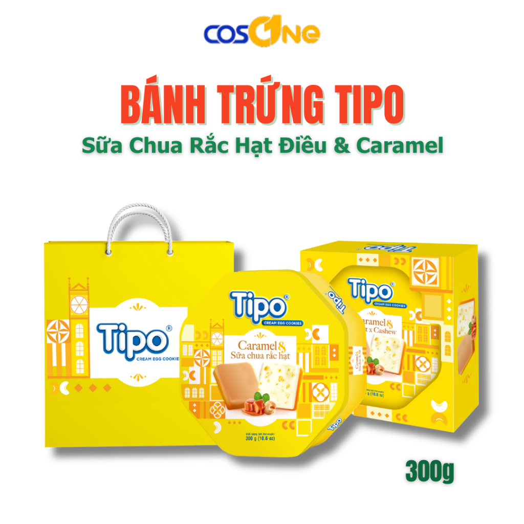 [BÁNH TẾT] Bánh Tipo Sữa Chua Hạt Điều Caramel 300g - THƠM NGON, BÉO NGẬY