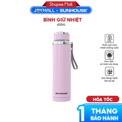 Bình Giữ Nhiệt Sunhouse Flexi KS-TU720 720ml, Hàng Chính Hãng, Inox 304, Giữ Nóng Lạnh -JoyMall