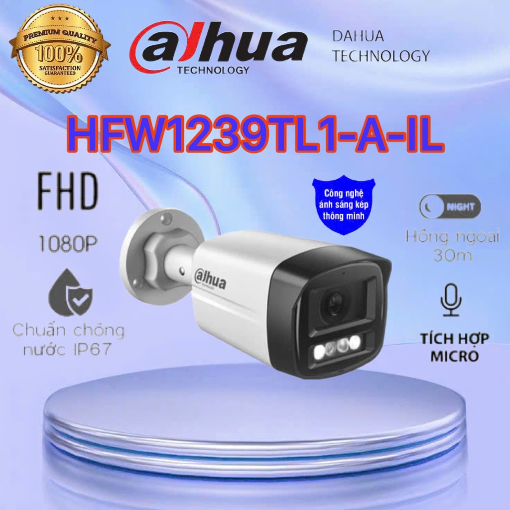 Camera IP 2MP DAHUA DH-IPC-HFW1239TL1-A-IL có mic