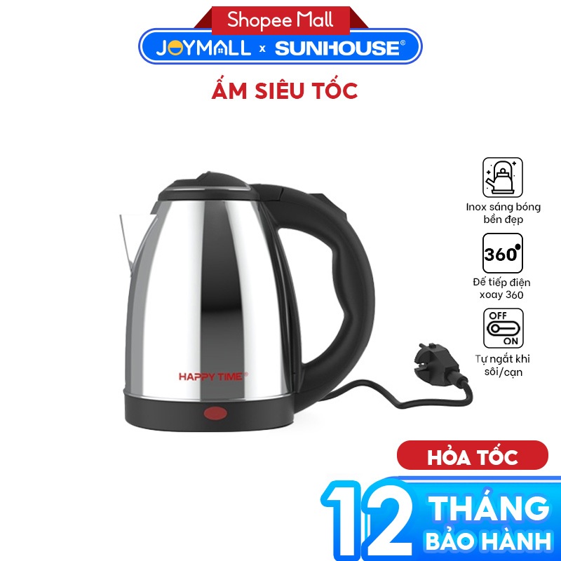 Ấm Đun Siêu Tốc Sunhouse Happy Time HTD1055 1.5L - Sự kết hợp hoàn hảo giữa tiện ích và thẩm mỹ