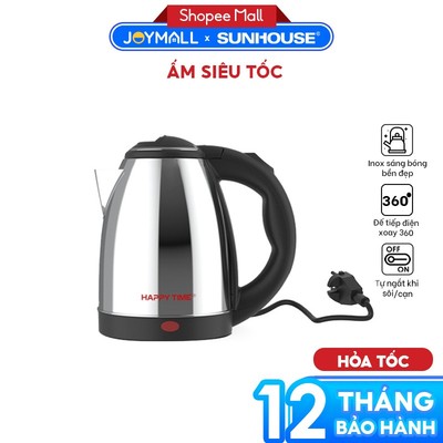 Ấm Đun Siêu Tốc Sunhouse Happy Time HTD1055 1.5L, Hàng Chính Hãng, Tay Cầm Chống Nóng - JoyMall